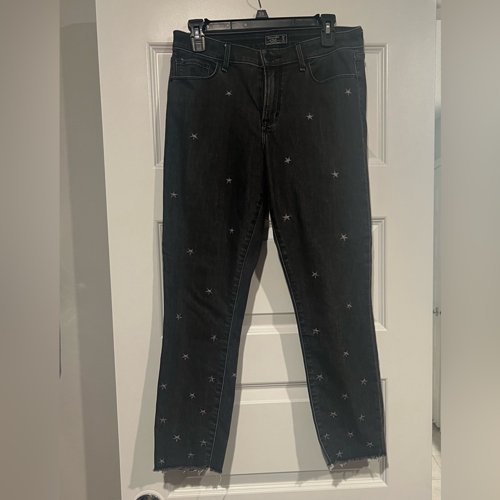 Abercrombie and Fitch Black Star Embellished Jeans Size 29/8R